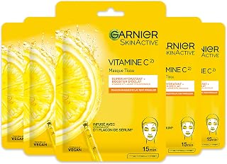 Garnier Skin Active Vitamin C Radiance Booster Tissue Masks Pack of 5