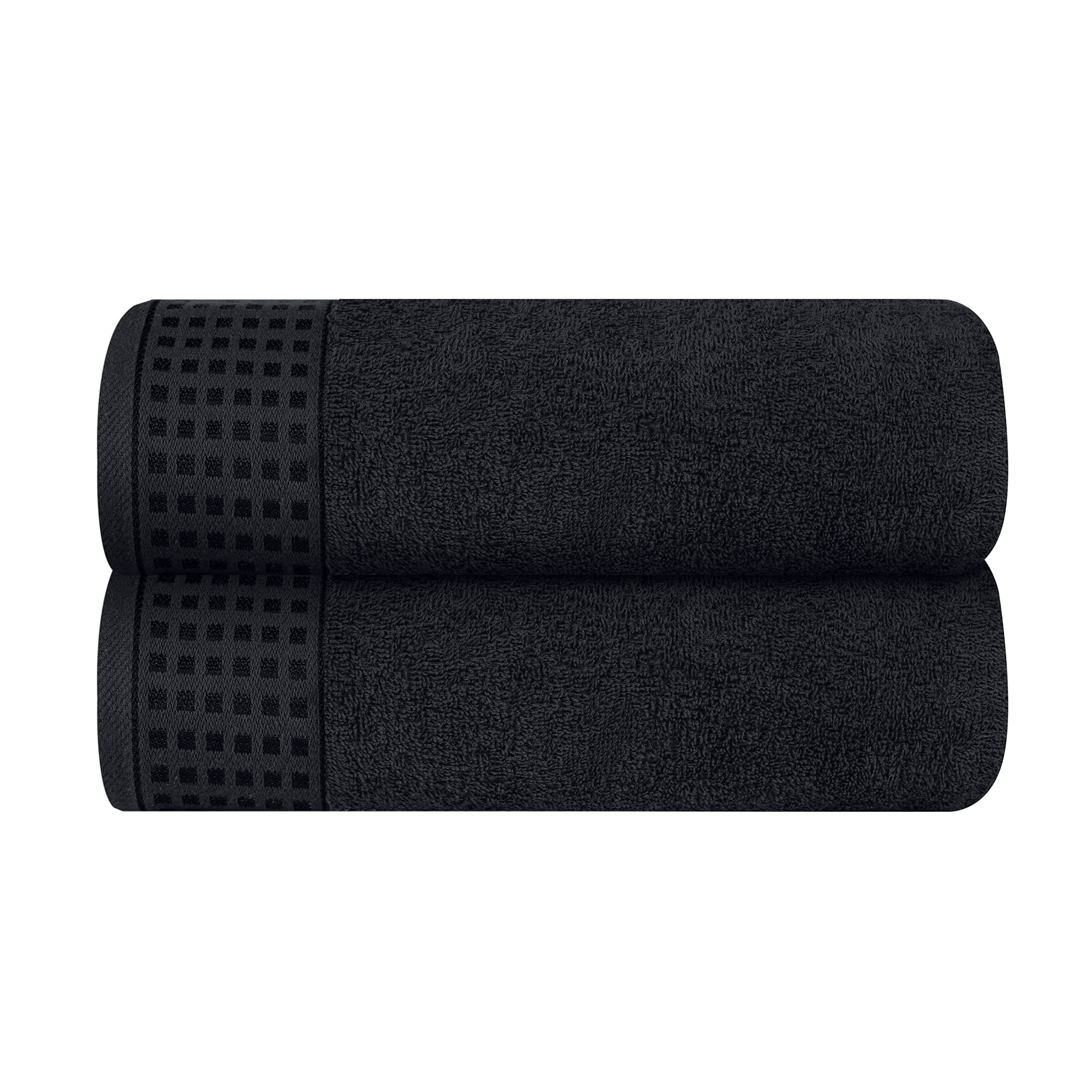 GLAMBURG 100% Cotton 2 Pack Oversized Bath Towel Set 28x55 Inches, Ultra Soft Hi