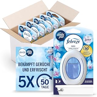 Febreze April Fresh Bath Air Freshener (Pack of 5) | Fights and prevents bath odours continuously and ensures long-lasting freshness.