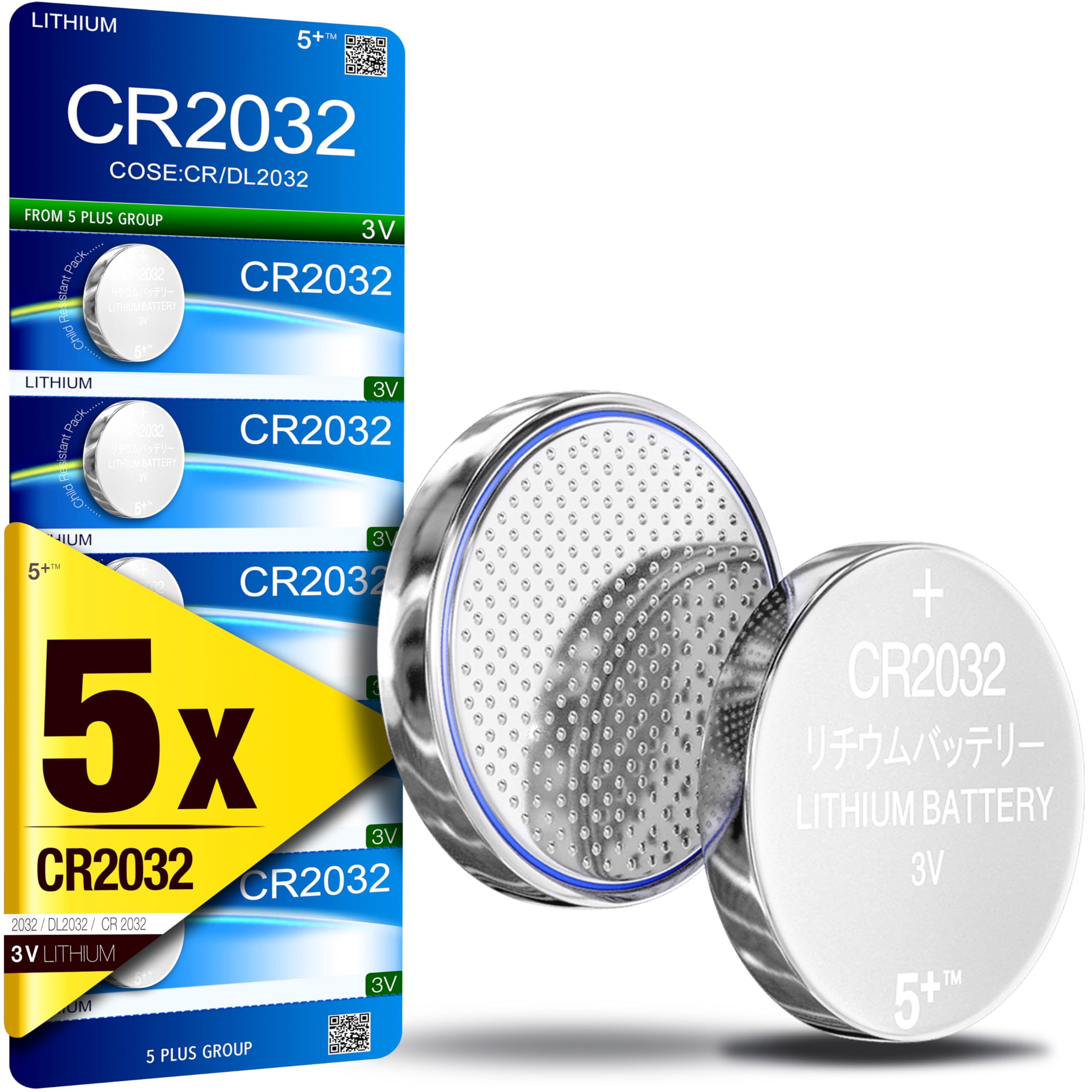CR2032 DL2032 ECR2032 BR2032 3V Lithium Coin Cell Batteries (5 Pack) – Long Last