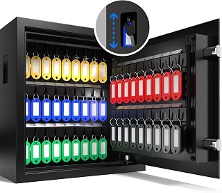 XDeer 45 Position Key Lock Box with Code, Key Box Wall Mount with Drop Slot