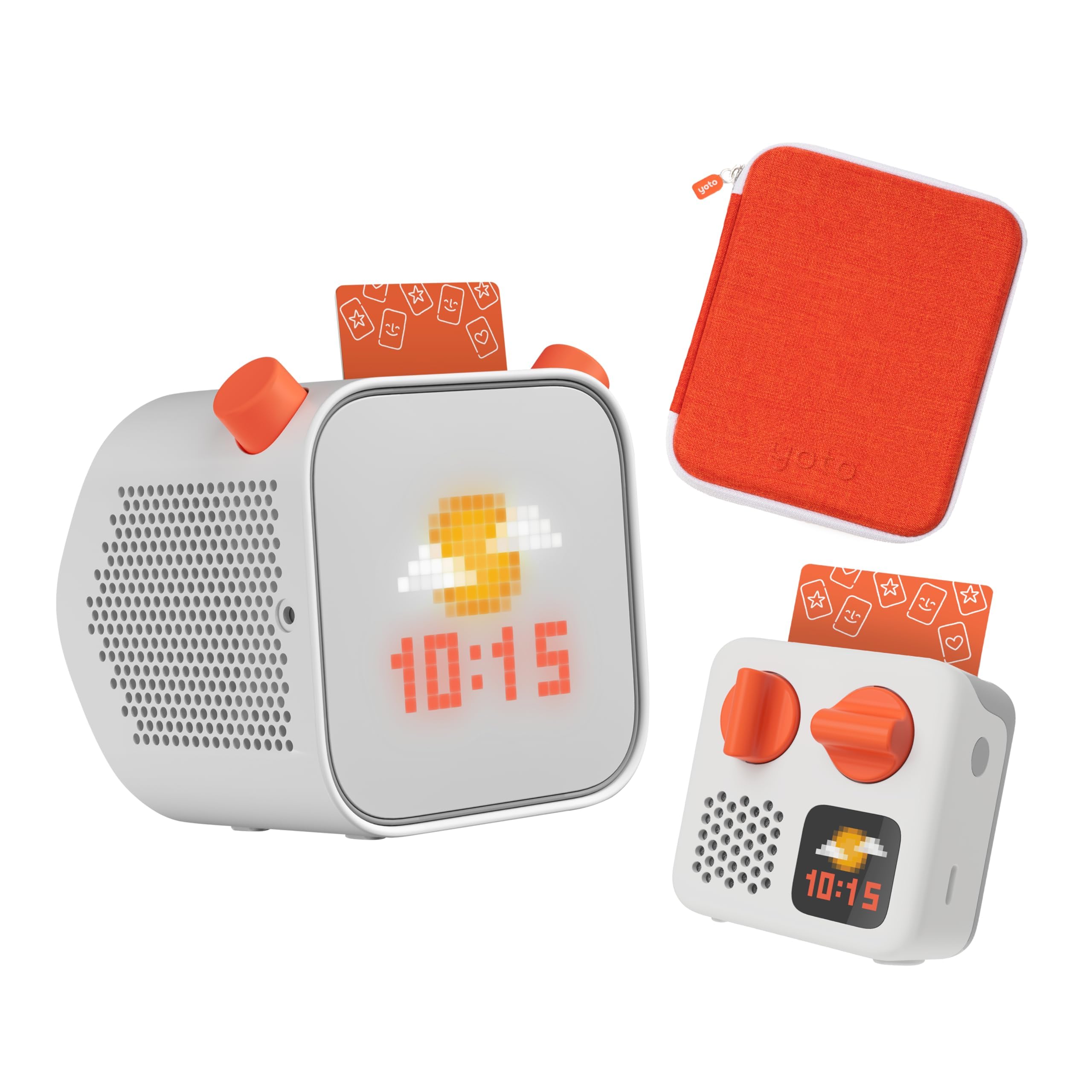 YOTO Mini & Player (3rd Gen.) Kids Audio Player Home + Travel Bundle | Kids scre