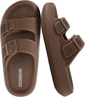 CUSHIONAIRE Women's Fame Cloud Recovery Slide with +Comfort