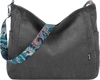 Chase Chic Women's Corduroy Tote Bag, Women's Crossbody Bag for School and Shopping