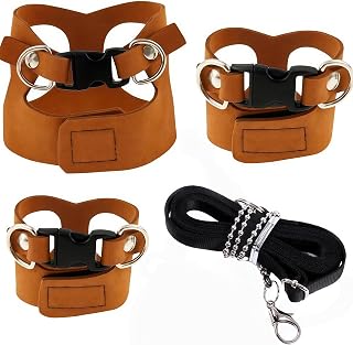3 Pack Small Animal Harness, 2.2/3.1/3.5 in Soft Lizard Harness,Escape Proof Rat Leash,Squirrel Walking Training Vest,Reptile Harness,for Rat, Guinea Pig, Bearded Dragon, Lizard, Gerbil