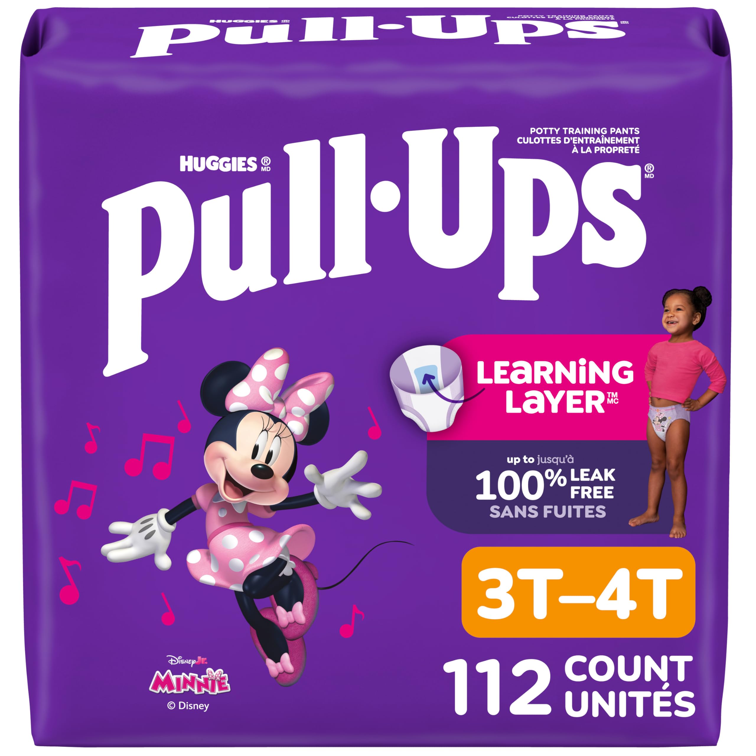Pull-Ups Girls' Potty Training Pants, 3T-4T (32-40 lbs), 112 Count | Hypoallerge