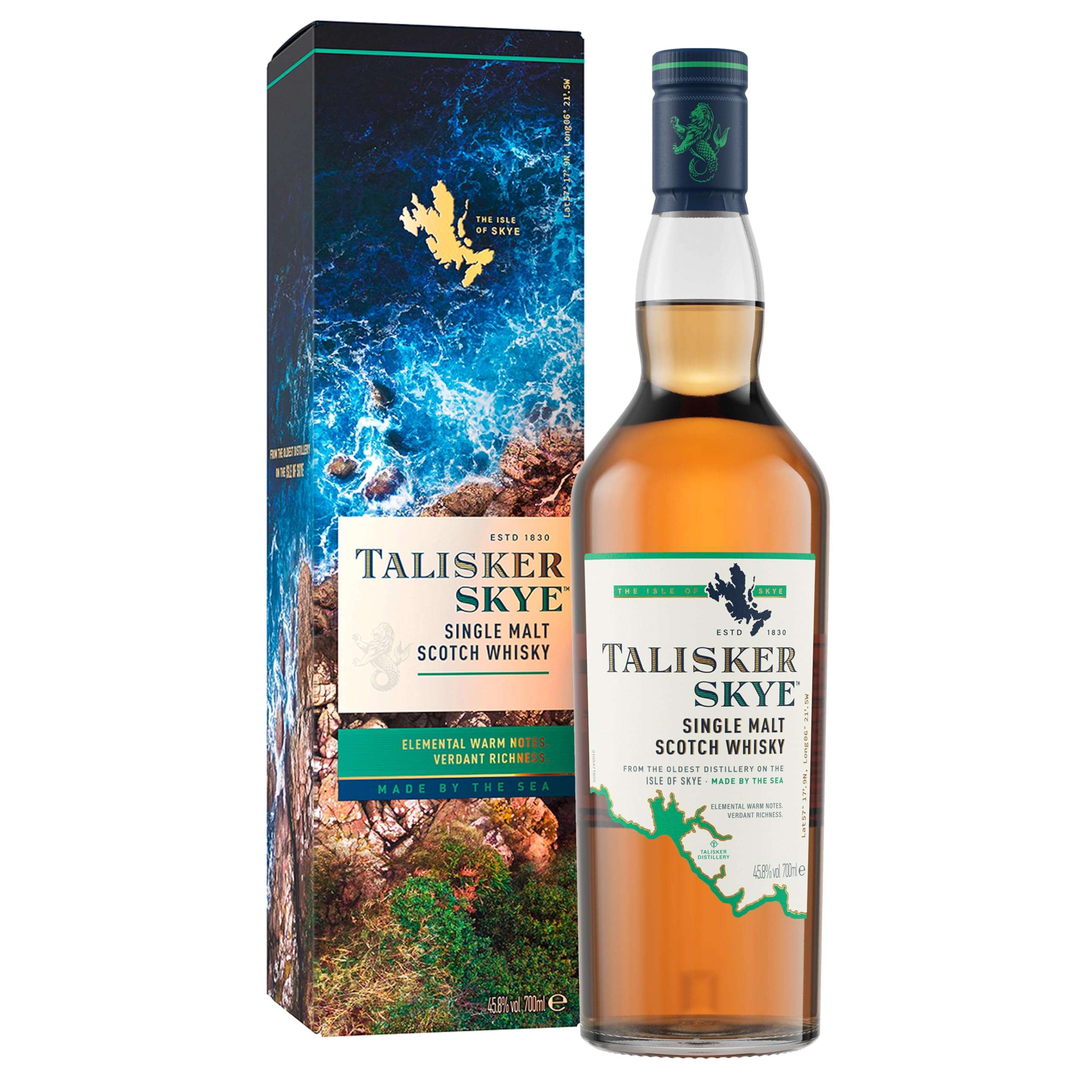 Talisker Skye Single Malt Scotch Whisky | 45.8% vol | 70cl | Smoky Flavour
