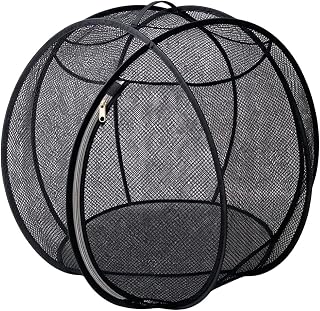 Pop Up Catio Outdoor Cat Enclosure Rolling 27" Cat Hamster Ball for Outside | Foldable Breathable Mesh Pet Playpen with Zipper, Portable Lightweight Ball Cage for Indoor Cats, Travel, Lawn & Backyard