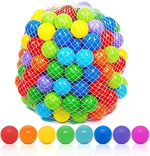 Playz Crush Proof Ball Pit Balls 50 Count, 2'1" Plastic Balls for Ball Pit | Baby Ball pit balls for Toddlers 1-3, Soft Non Toxic, BPA Free Ball pit balls for Toddlers 1-3, 50 Play balls for kids