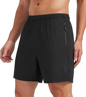 Mens Quick Dry Athletic Running Shorts with Pockets Lightweight Workout Shorts for Sports Gym Basketball Hiking