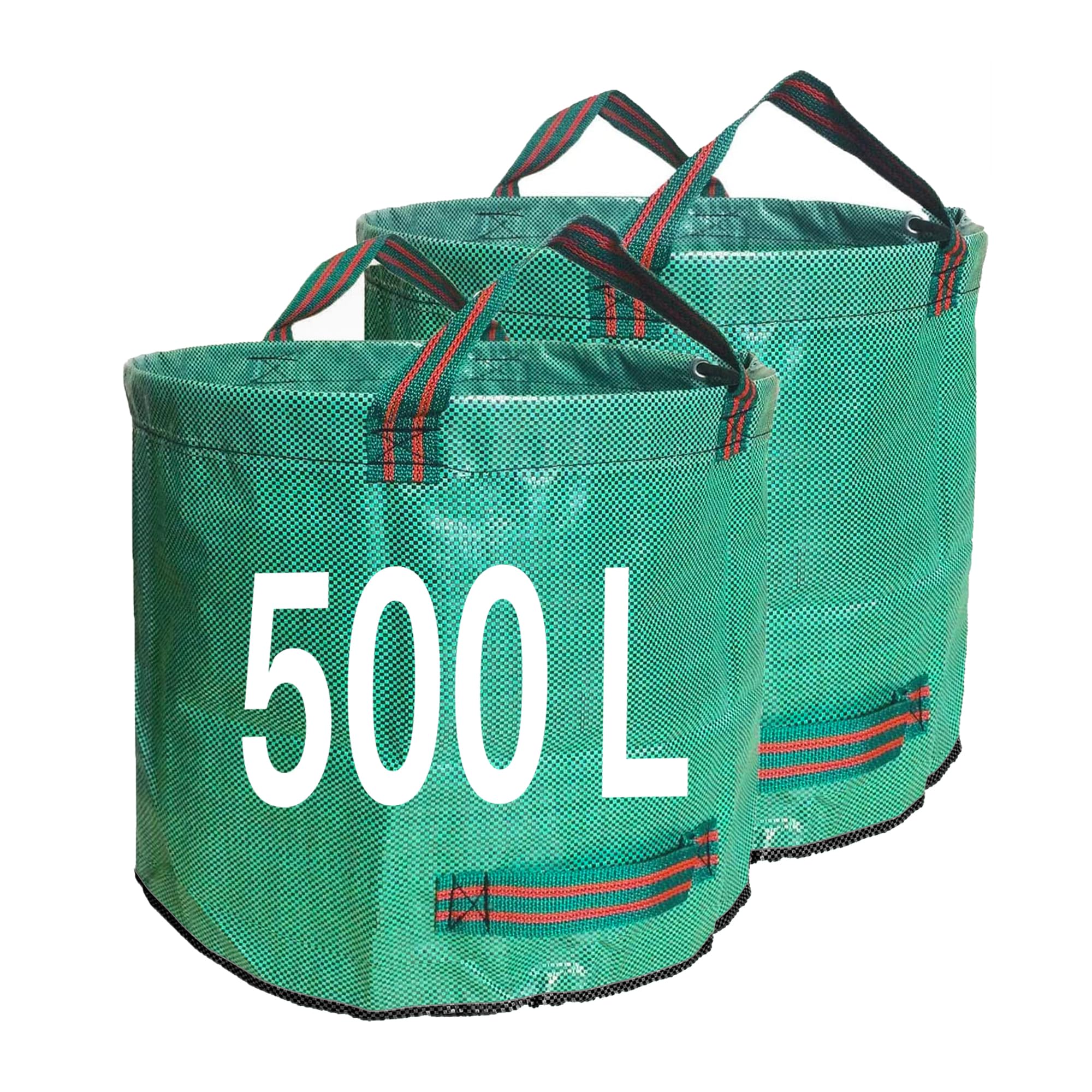 Singwow 500L Heavy Duty Garden Waste Bags, Reinforced Base Edge, 2 Pack | 140 g/