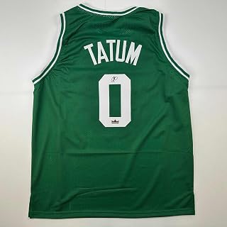 Facsimile Autographed Jayson Tatum Boston Green Reprint Laser Auto Basketball Jersey Size Men's XL
