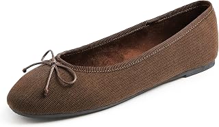 Feversole Women's Cotton Closed Slippers Ballerina Slippers