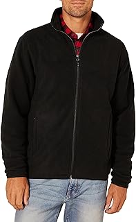 Amazon Essentials Men's Full-Zip Polar Fleece Jacket with Zippered Pockets for Cold Outdoor Weather