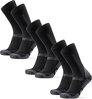 DANISH ENDURANCE Hiking Socks, Breathable Merino Wool Walking Socks with Anti Blister Cushioning, for Men & Women, Unisex, 3 Pack