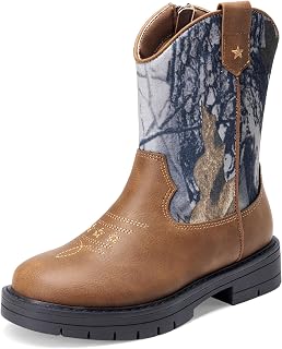 DREAM PAIRS Boys Cowboy Boots Kids Western Boots