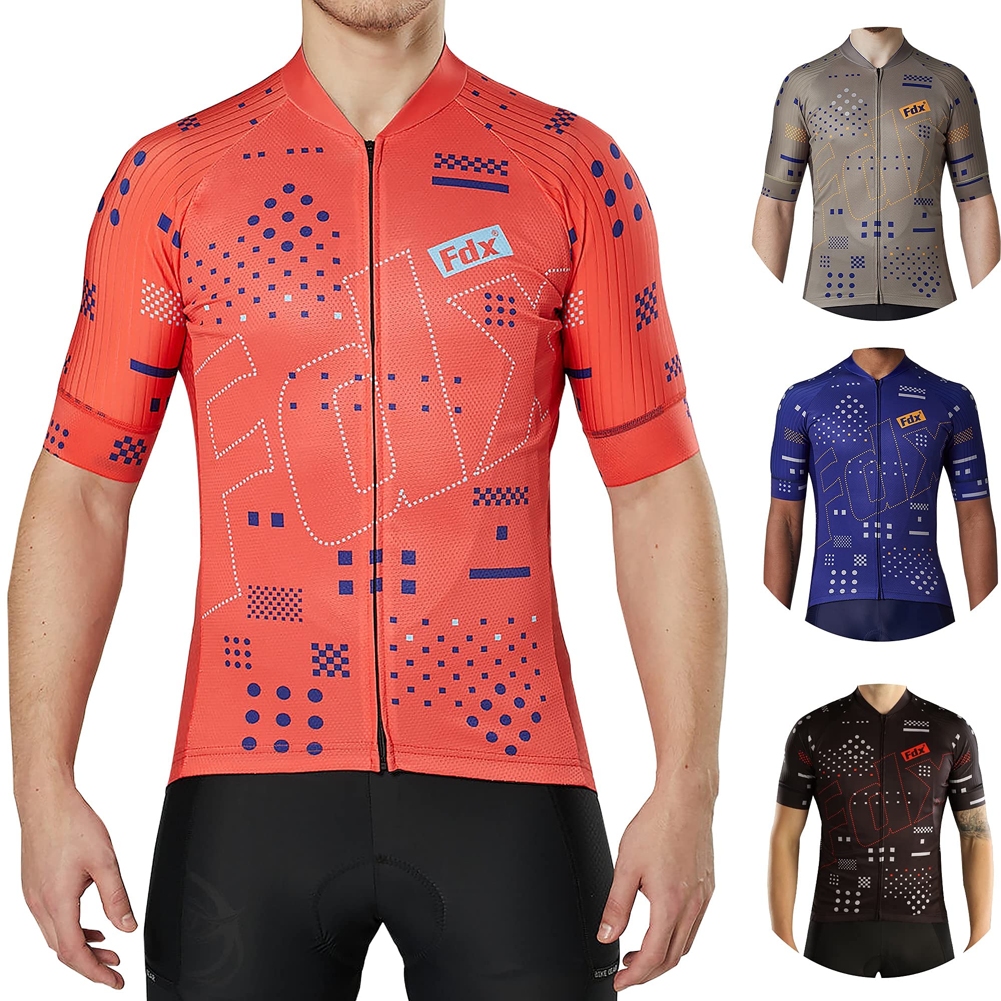FDX Men's Limited Edition Road Cycling Jersey Short Sleeve Biking Tops