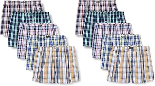 Lower East American Men's Boxer Shorts, Pack of 10, 6 Pack Made of 100% Cotton, Underwear Men, Underpants for Men