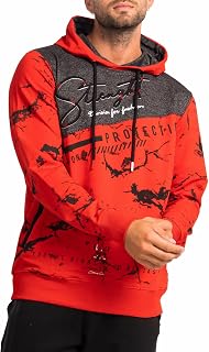 Subliminal Moda Men's Hooded Sweatshirt Long Sleeve Two-Tone with Pocket Casual Basic Style Ideal for Sports, Fitness, Muscles BX-2628