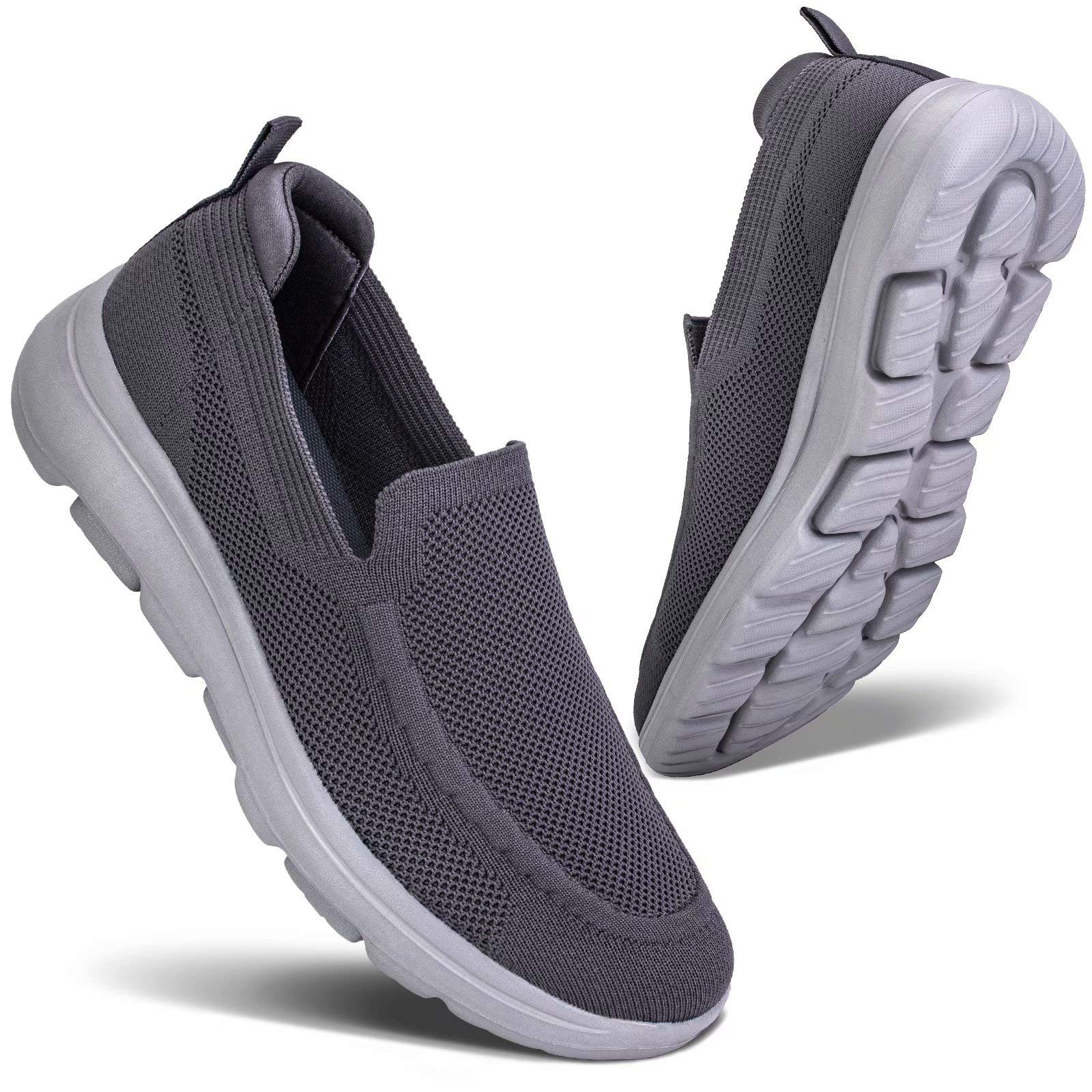 konhill Mens Slip On Shoes Lightweight Walking Shoes Anti Slip