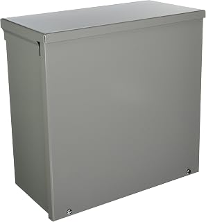 Hoffman A12R126NK NEMA 3R Enclosure, Screw Cover, Galvanized, Painted, 12.00" x 12.00" x 6.00"