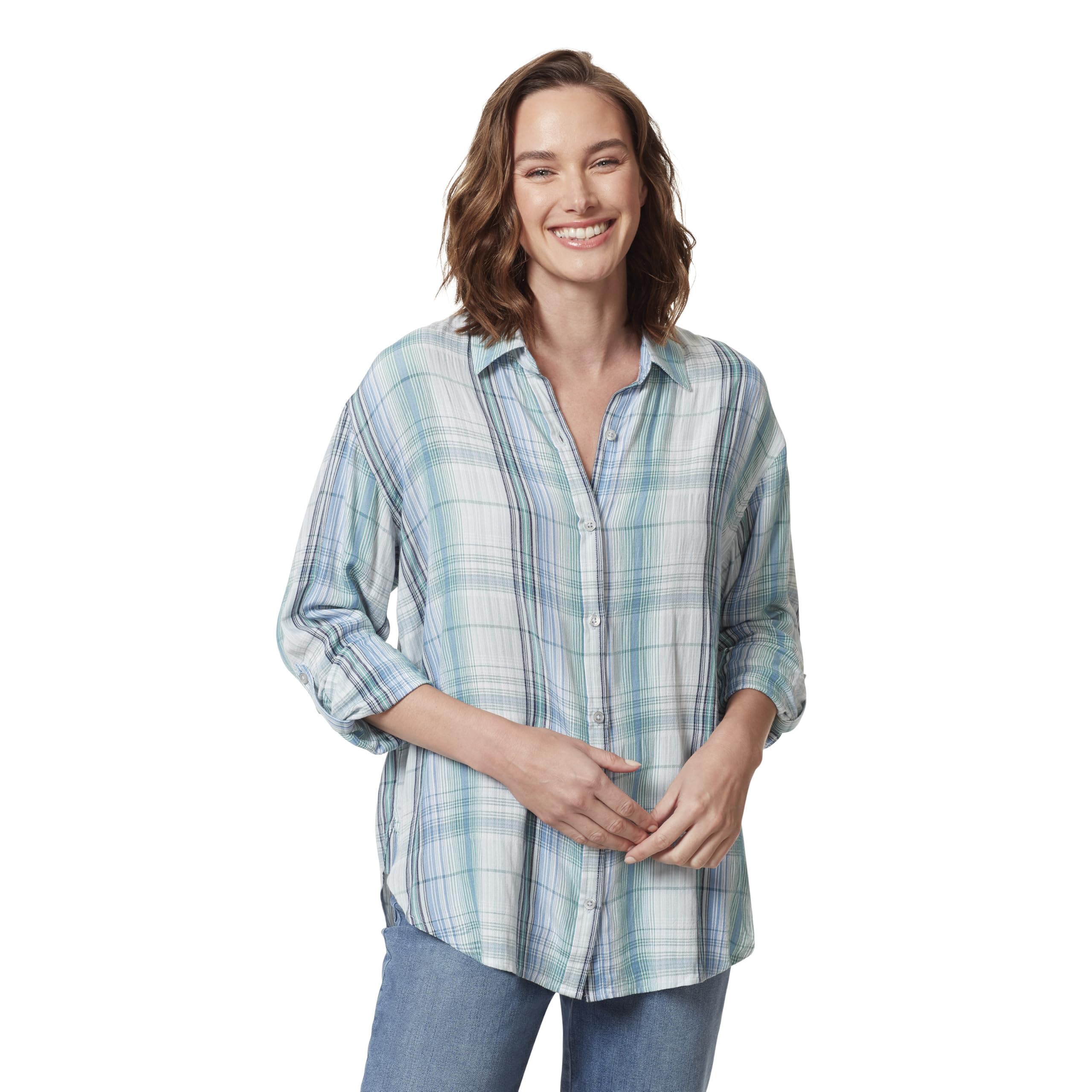 Gloria Vanderbilt Monogram Shirt Amanda Women's Button-Down Shirt (Pack of 1)