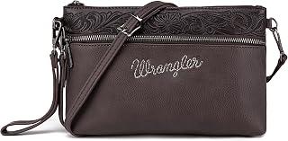 Wrangler Western - Bolsos cruzados de cuero vacuno para mujer