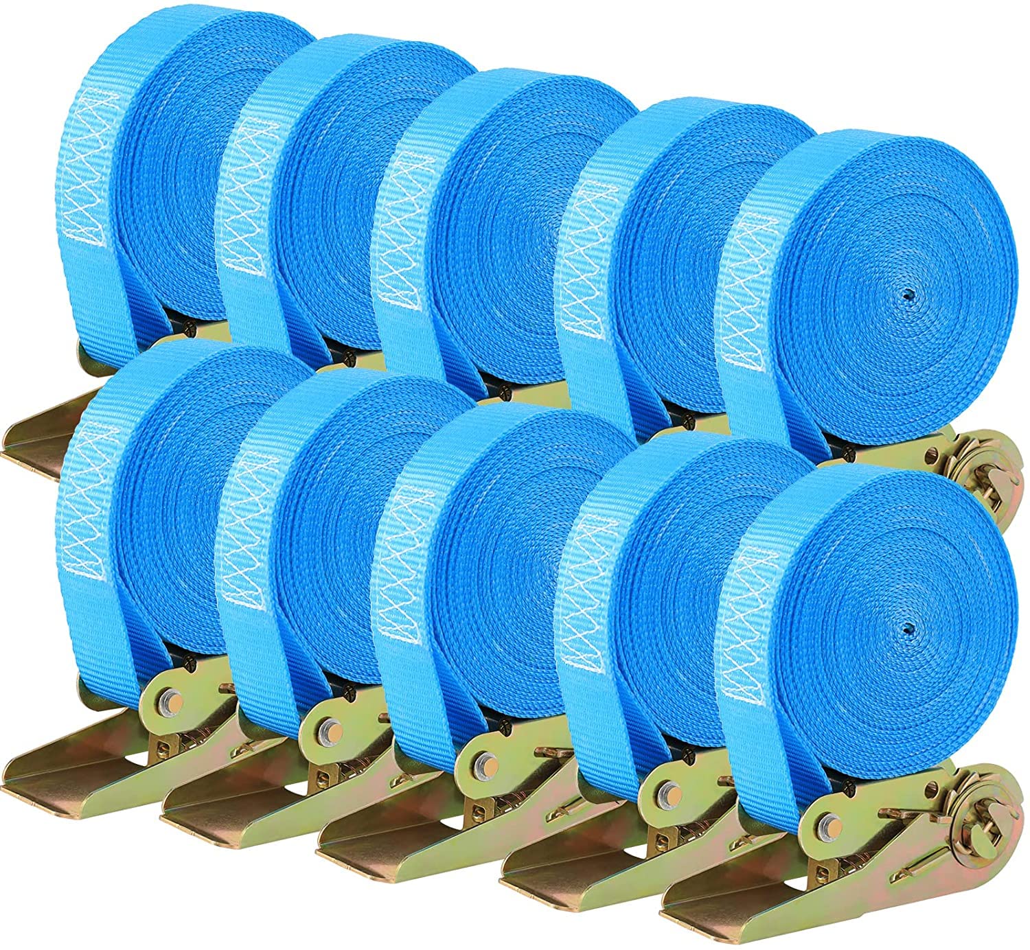 TLGREEN 10 Pack Ratchet Strap, 6 m x 25 mm Heavy Duty Tie Down Straps | Tensioni
