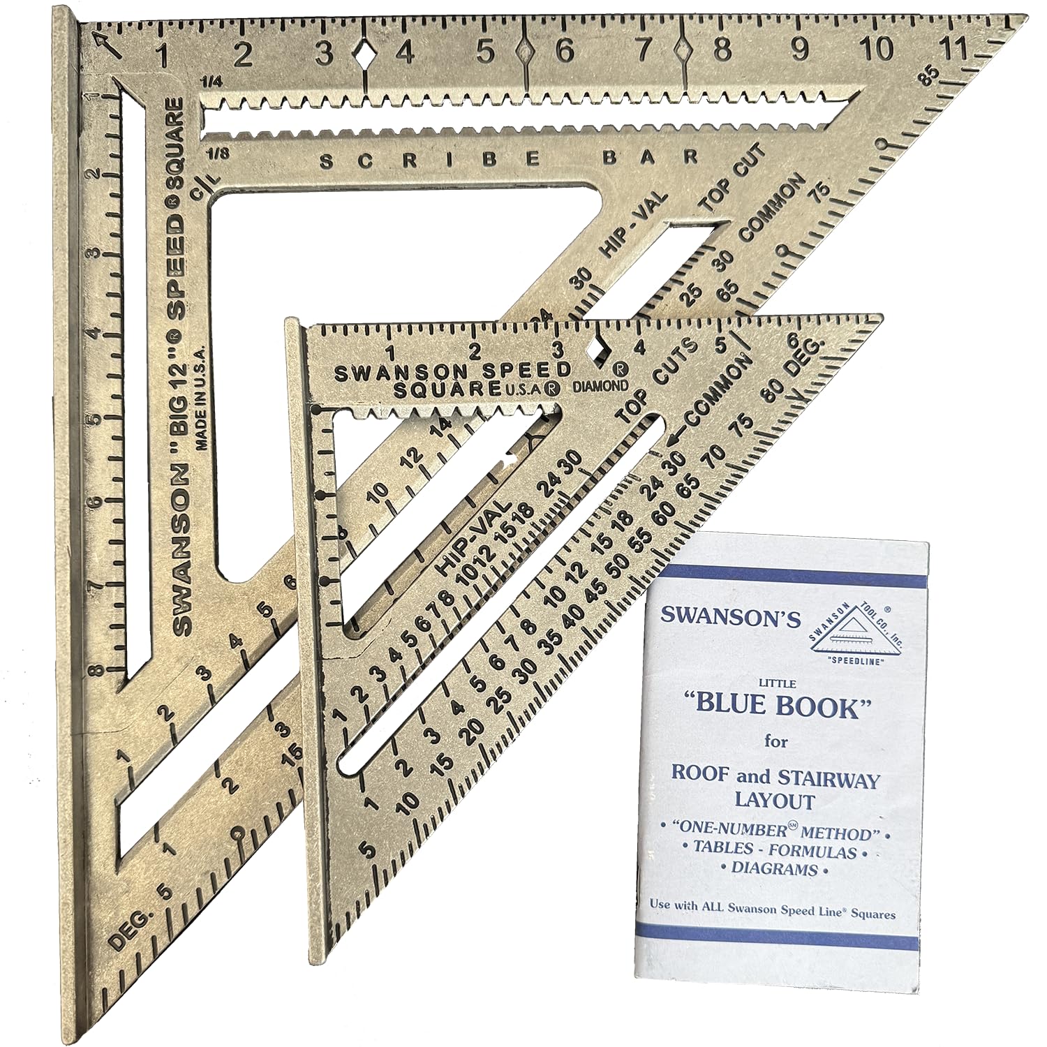 SWANSON Tool Co., Inc SW1201K Value Pack 7 inch Speed Square and Big 12 Speed Sq