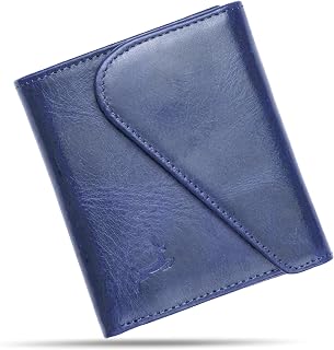 Full-Grain Leather Wallet for Men, Handcrafted Mens Bifold Wallet with RFID Blocking, Magnetic Closure, Slim Minimalist Thin Design, ID Window, Book Shaped Gift Ready Box, 3-Year Warranty