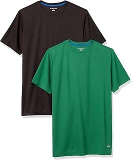 Amazon Essentials Men's Moisture Wicking Performance Tech Running Gym T-Shirt (Available in Big & Tall), Pack of 2