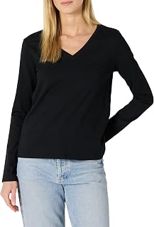 Amazon Essentials Women's Soft 100% Cotton Regular-Fit Long-Sleeve Crewneck T-Shirt