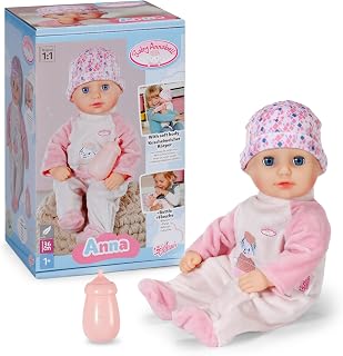 Baby Annabell Anna soft 36cm baby doll with Sleeping Eyes - Incl. bottle, hat & romper - First doll suitable for Children Aged 1+