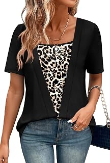 WIHOLL Top estivo da donna alla moda 2 in 1 camicette a maniche corte camicie casual magliette da spiaggia vestiti per vacanze