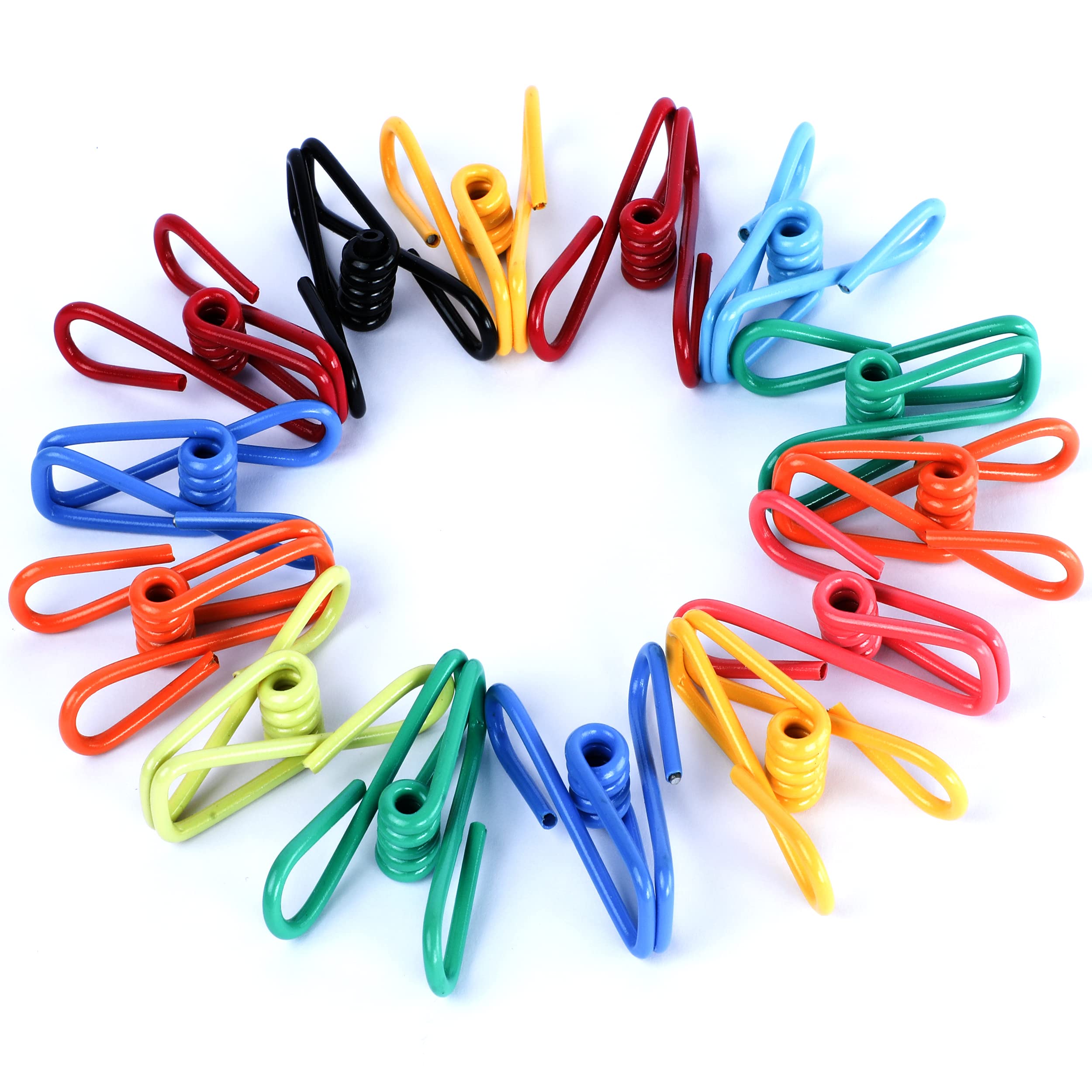 Riveda 30 Pack Assorted Chip Bag Clips Utility - PVC 2 Inch Coated Colorful Seal