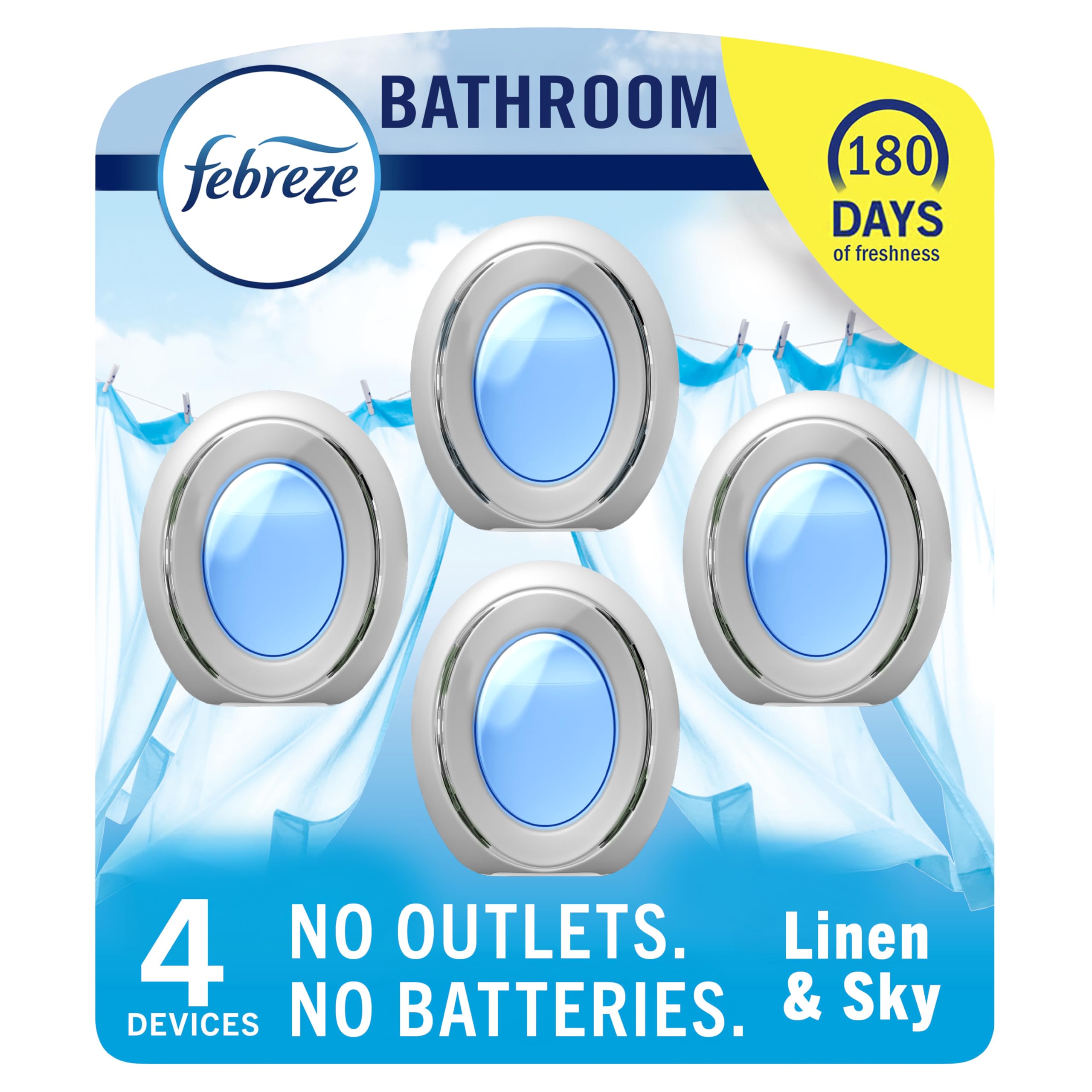 Febreze Bathroom Air Freshener Odor-Fighting for Small Spaces Scented Plug In Al
