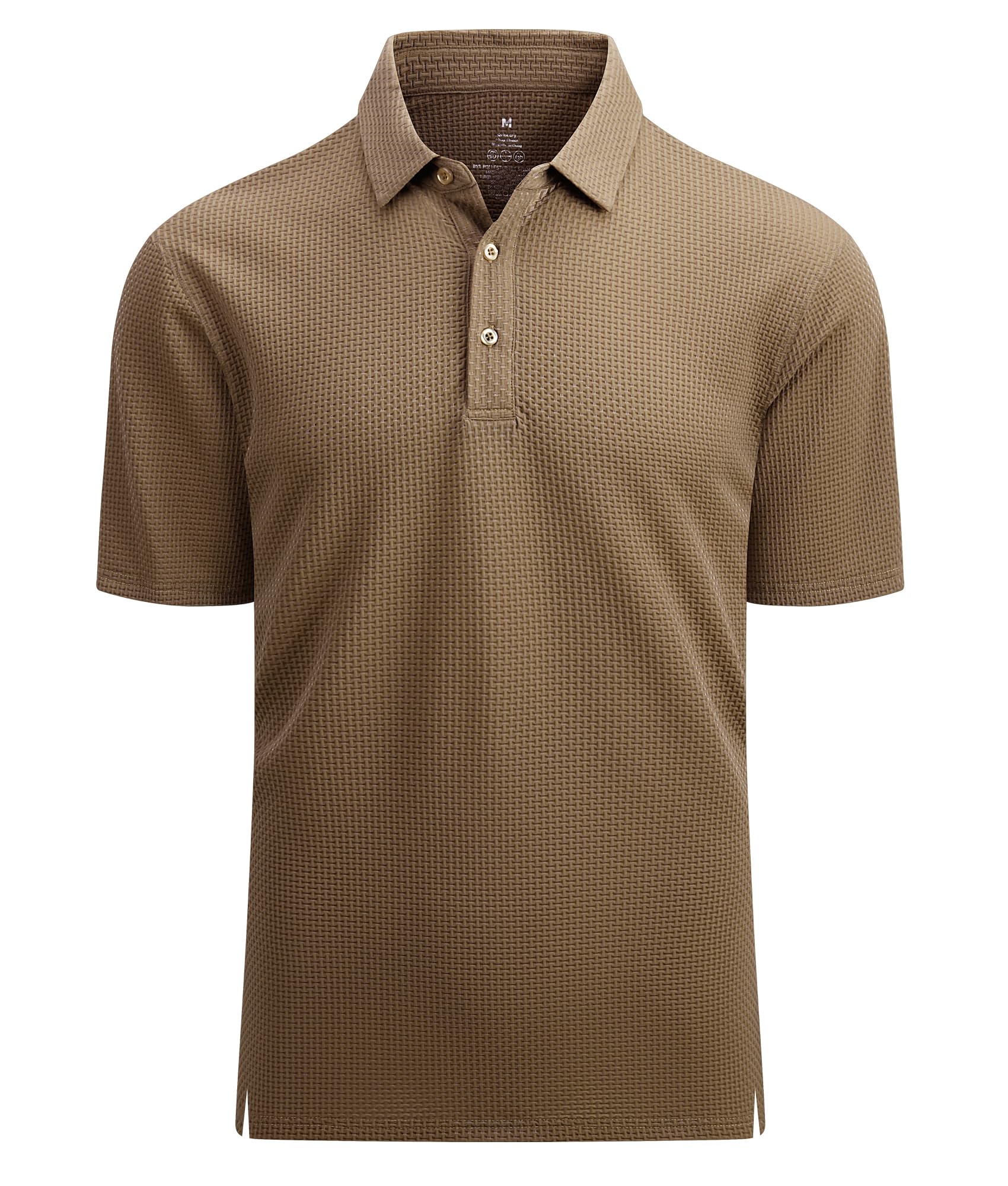 Alex Vando Mens Bubble Jacquard Polo Shirt Super Stretch Short Sleeve Polo Shirt