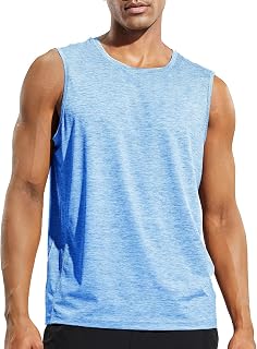 MIER Mens Sleeveless Tank Top Dry Fit Training Muscle Tee Shirt for Running, Athletics, Gym, Sports Training, Breathable