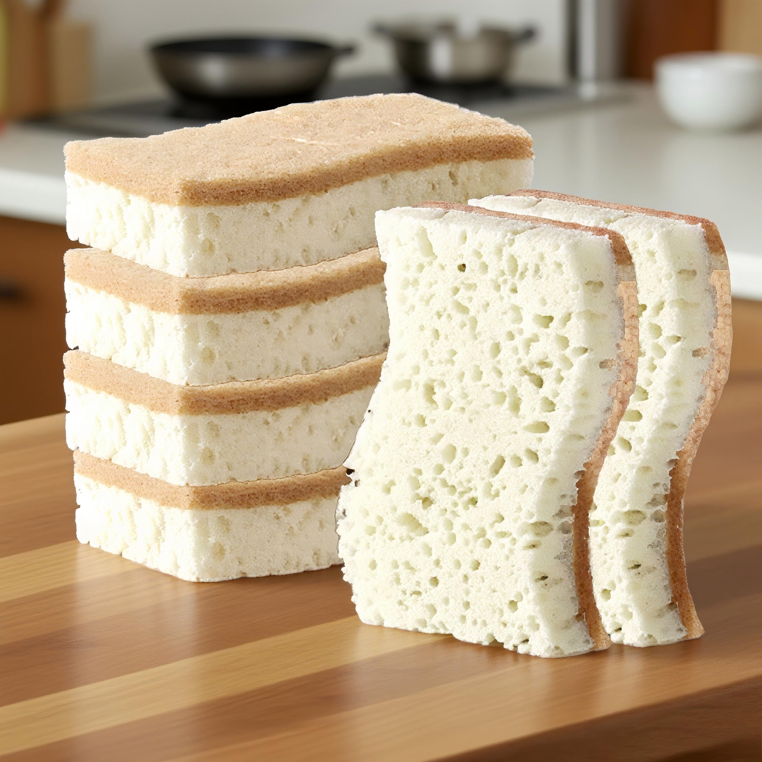 6 Pack Dish Sponges Anti-Scratch Dish Sponges for Kitchen Quick Clean No Scratch