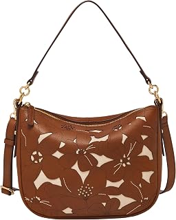 Fossil Women's Jolie Leather Crossbody Bag, Neutral Woven