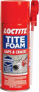 Loctite Tite Foam Gaps & Cracks Spray Foam Sealant, White, 12 oz, 1 Pack | Expanding Polyurethane Foam Sealant Fills Gaps & Cracks To Insulate, Create Airtight Seals & Block Drafts