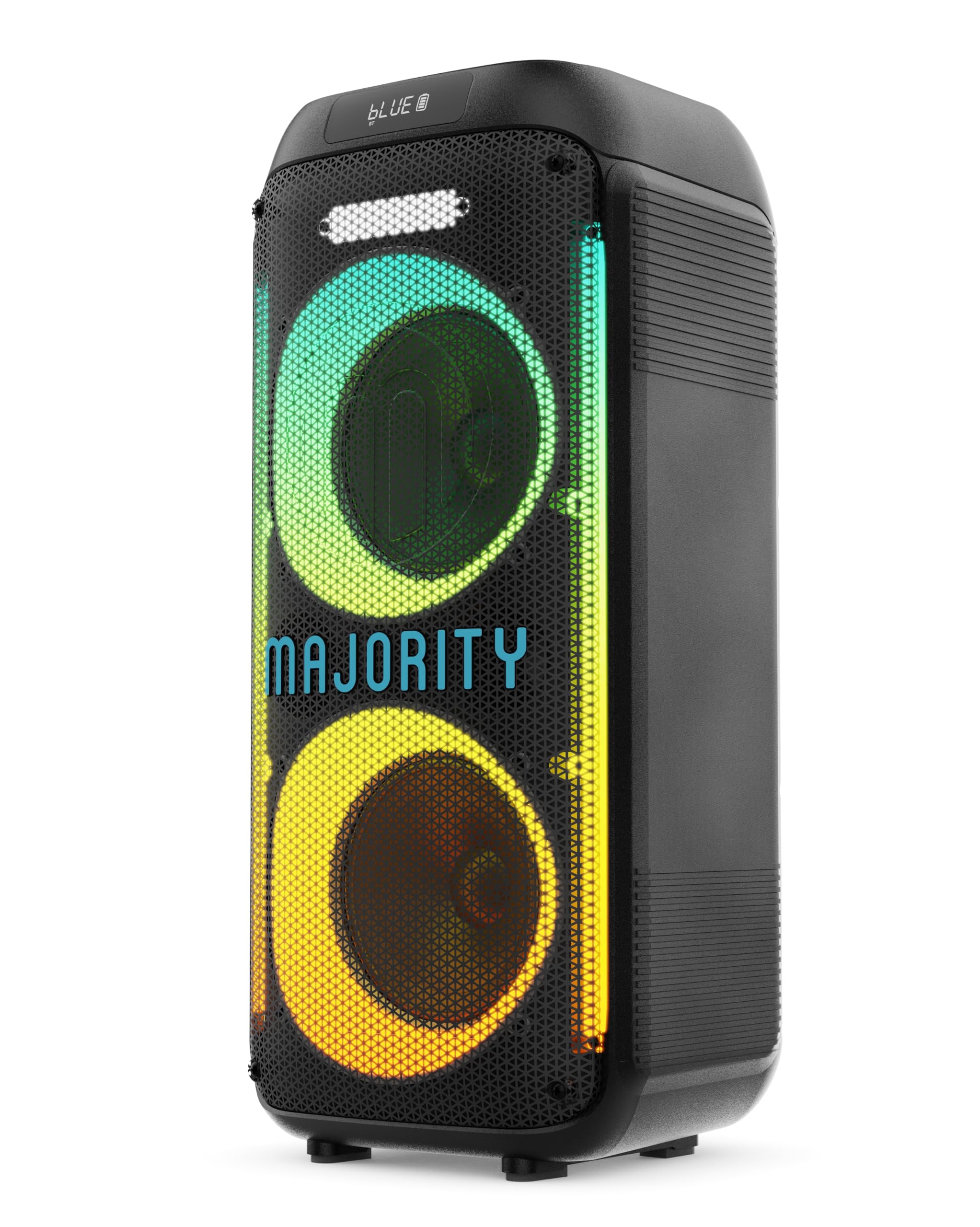 Portable Party Speaker & Karaoke Machine with Wired Microphone | Bluetooth, USB/