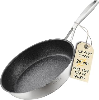 SILBERTHAL Frying Pan 11 Inch Non-Stick Stainless Steel - Induction Gas and