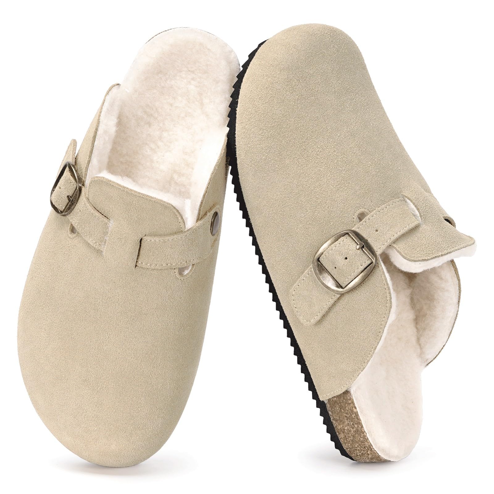 Dokela Men's Women's Winter Fur Clogs Clogs
