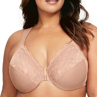 Glamorise Full Figure Plus Size Wonderwire Front-Closure Bra Underwire #1245