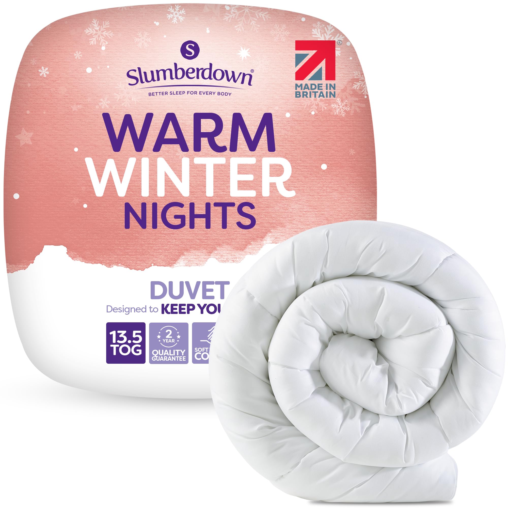Slumberdown Warm Winter Nights Double Duvet 13.5 Tog - Thick & Cosy Quilt for Co