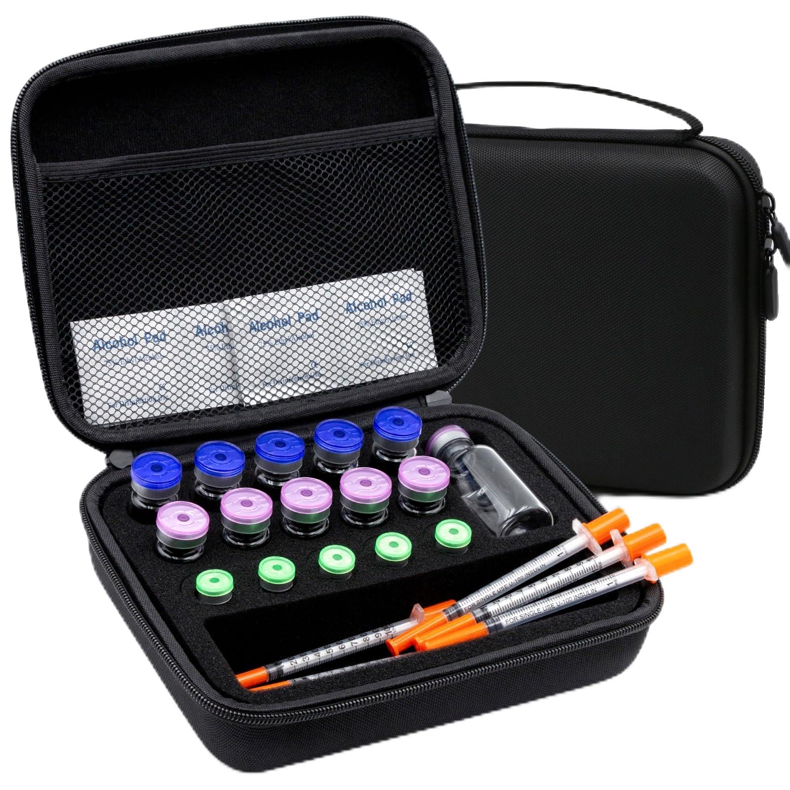 Peptide Case for Fridge Bac Water for Peptides for 3ml 5ml 10ml 30ml Vials | 16 
