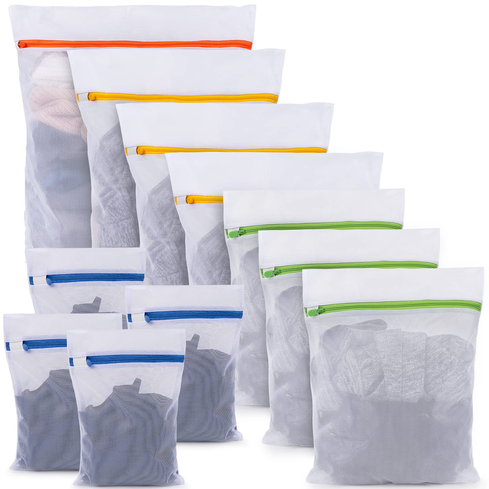BoxLegend Laundry Net for Washing Machine, Pack of 11, Laundry Bag with Zip, Lau