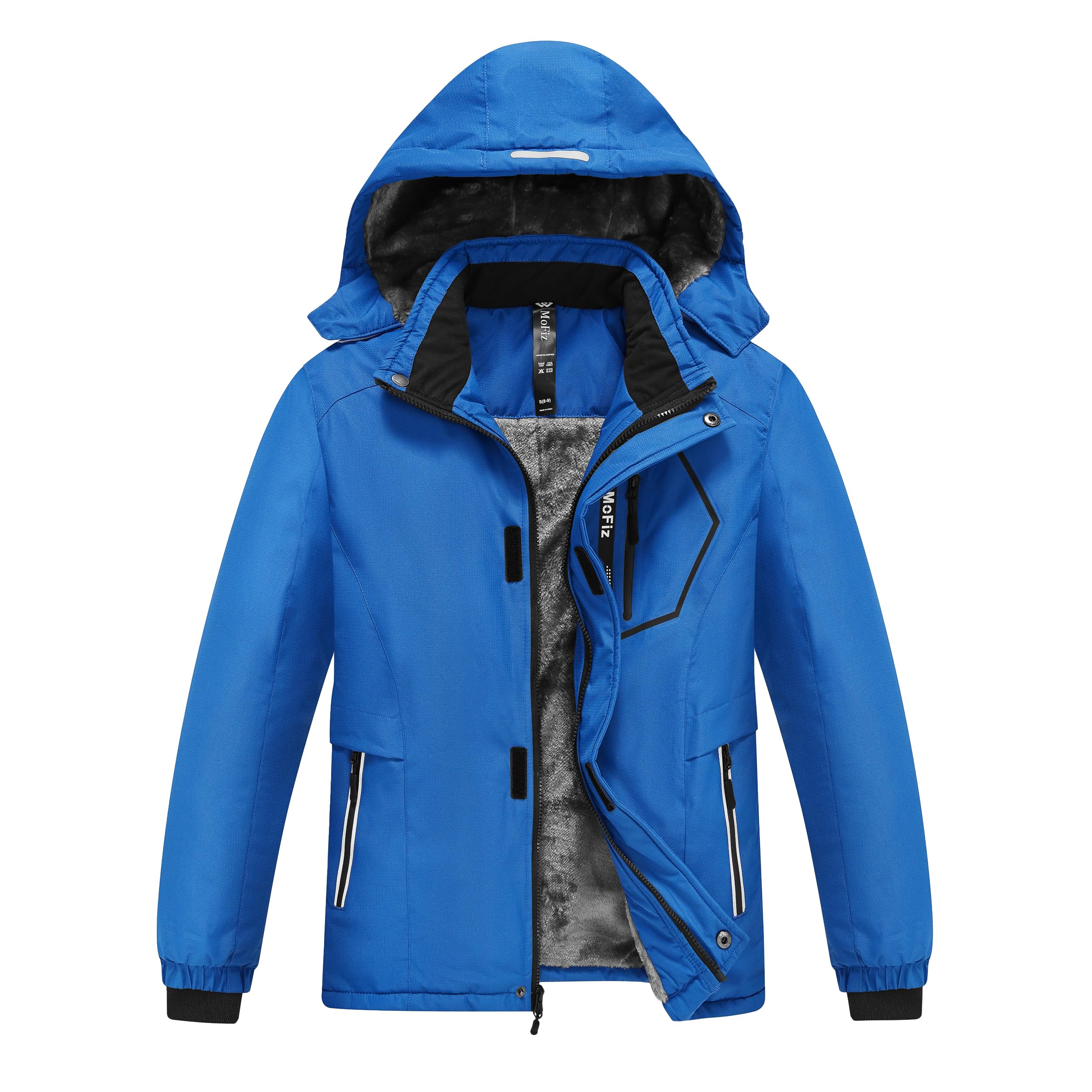 MoFiz Ski Jackets for Boys Winter Warm Lining Waterproof Snow Coat Mountain Anti