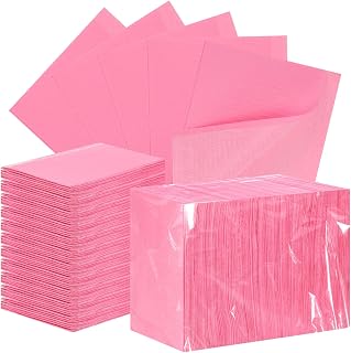 Healifty 125pcs Dental Bibs, Disposable Aprons for Adults, 18 x 13.2 inches Disposable Dentist Bibs, 3 Ply Waterproof, Tattoo Bibs for Nail Tables, Dental Pads, Mats, and Paper Sheets